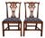 Baker Furniture Style Georgian Carved Mahogany Side Chairs or Dining Chairs, Pair For Sale
