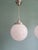 Large Art Deco Pendant Lights in White Opaline, 1930s, Set of 2 For Sale - Image 10 of 13