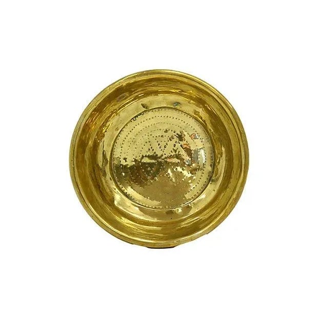 Farmhouse Antique French Brass Strainer For Sale - Image 3 of 3