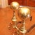 Brass Pair of Antique American Cannon Ball Top Brass Andirons For Sale - Image 8 of 12