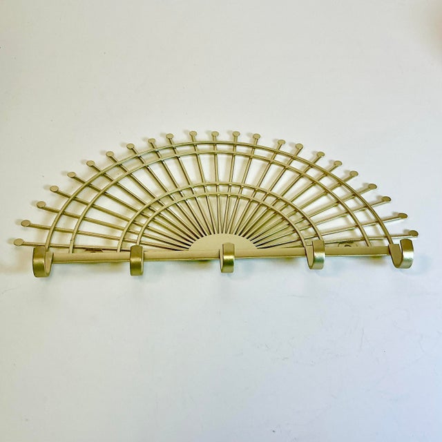 Hollywood Regency 1980s Vintage Hollywood Regency Boho Chic Sunburst Wall Hook. For Sale - Image 3 of 9