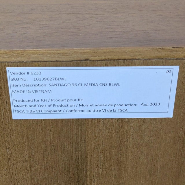 Restoration Hardware Santiago Media Console For Sale - Image 10 of 13