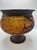 Late 20th Century Vintage Jeweled Mosaic Pedestal Bowl and 3 Candleholders Gold Amber For Sale - Image 5 of 13