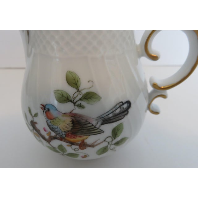 1990s 1990s Vintage Hollóháza Hungary Porcelin Forest Bird Design Creamer Signed For Sale - Image 5 of 12