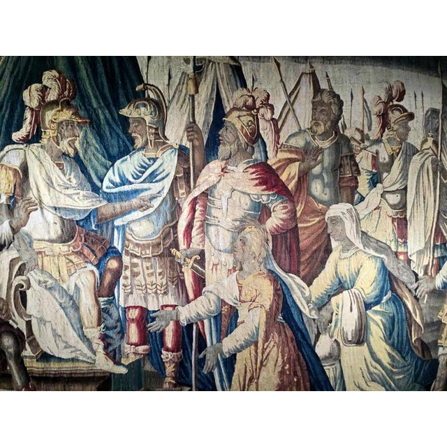 17th Century 17th Century French The Family of Darius Before Alexander Tapestry from Aubusson For Sale - Image 5 of 16
