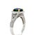 Metal 18ct White and Yellow Gold Black Opal and Diamond Ring 3.57ct 6.52g, Size 8.75 For Sale - Image 7 of 8