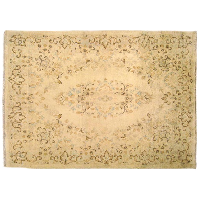 1940s Vintage Persian Kerman Rug-3’2"x4'0" For Sale