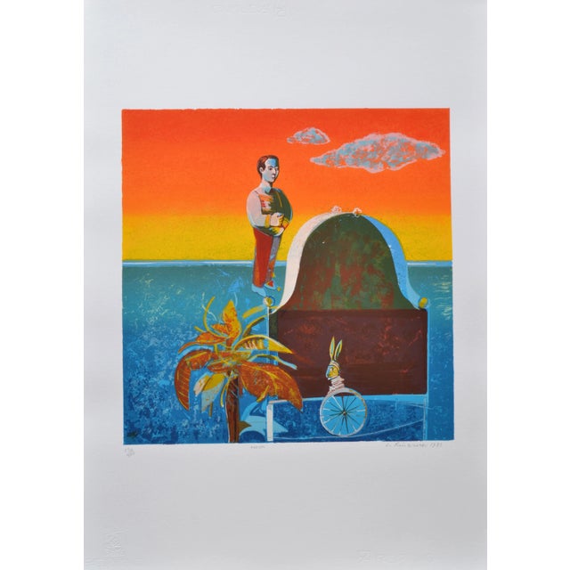 Luigi Rincicotti, I Dodici Mesi, August Lithograph For Sale