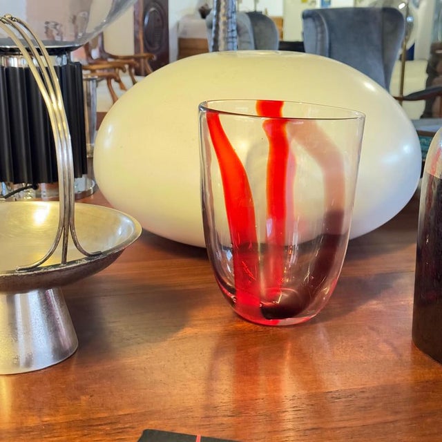 Glass Murano Glass Vase by Fulvio Bianconi for A.V. Mazzega, 1950s For Sale - Image 7 of 11