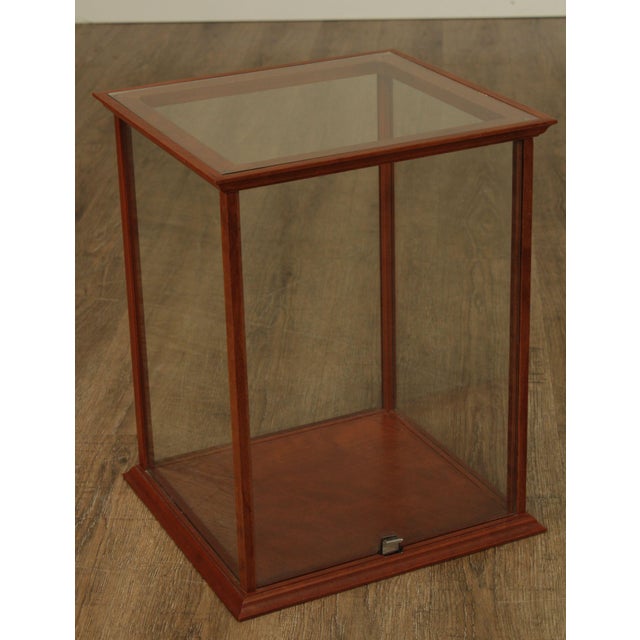 Custom Quality Cherry and Glass Table Top Display Chairish