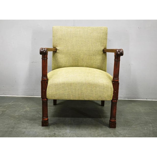 Art Deco Beech Wood Armchair, Czechoslovakia, 1930s For Sale - Image 9 of 15