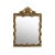 Overscaled Baroque Mirror in Grecian Crackled Gold Finish with Rub Through