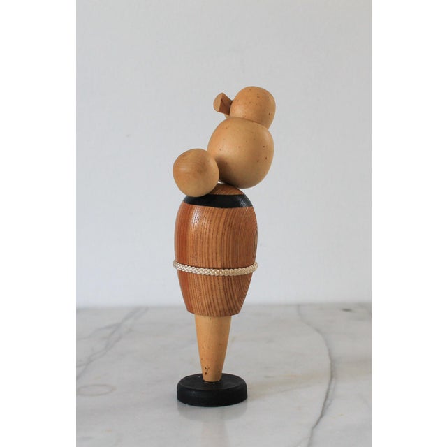 Wood Vintage Mother & Child Kokeshi Doll For Sale - Image 7 of 9
