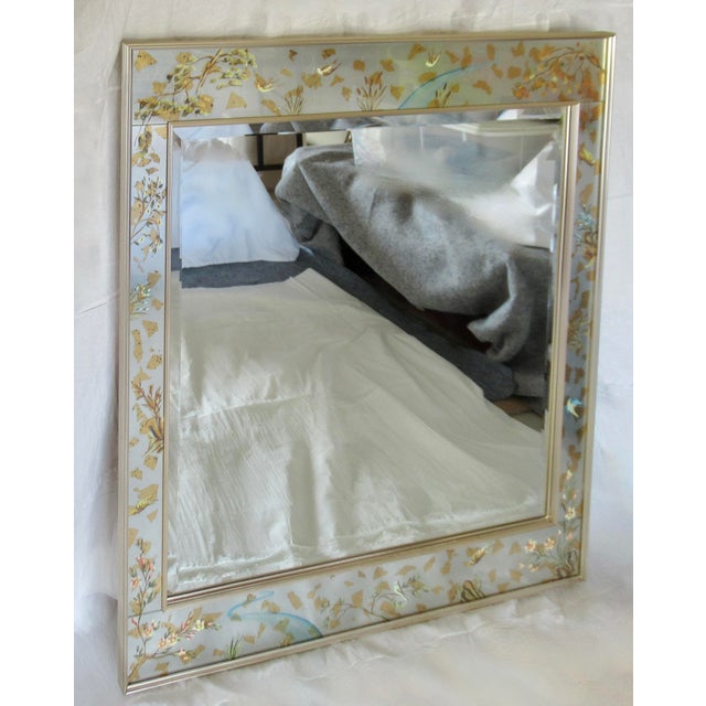 A beautifully timeless and gorgeous, Vintage; C 1970's, Original LaBarge Mirror, in a dominant Silver Leaf with Gold Leaf...