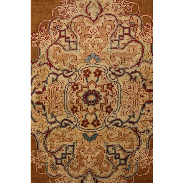 1920s Antique Amritsar Rug in Brown Open Field With Medallion, From Rug & Kilim For Sale In New York - Image 6 of 9