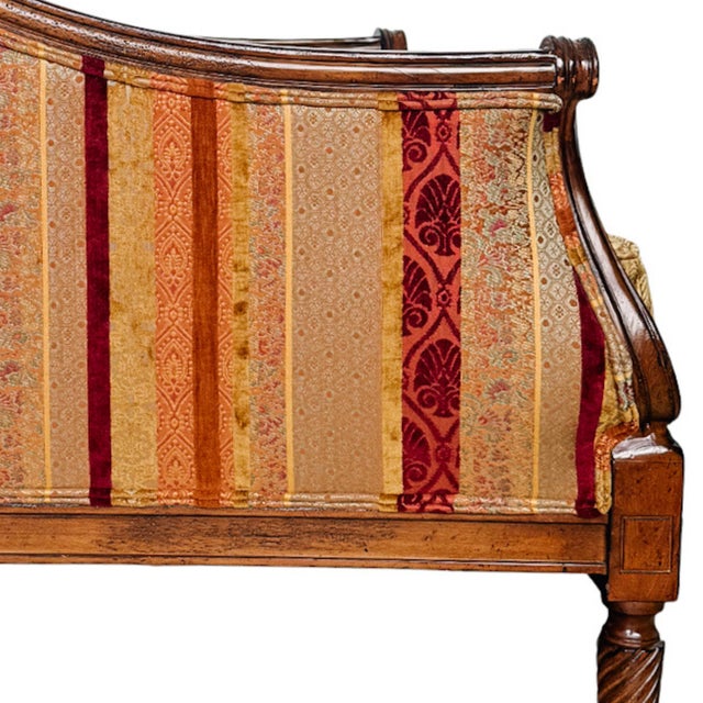 Drexel Heritage Neoclassical Bergère Chairs in Antique Cherry & Custom Upholstery - A Pair For Sale - Image 14 of 18