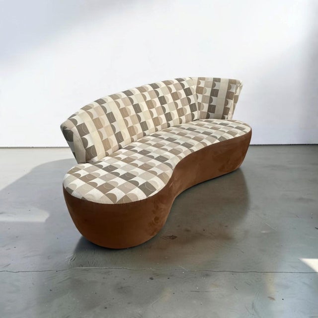 Weiman Style Modern Curved Serpentine Cloud Sofa For Sale In Miami - Image 6 of 14