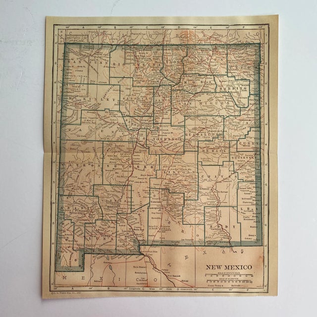 1920s New Mexico State Map For Sale - Image 4 of 4