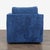 2010s Crate & Barrel Blue Velvet Lounge Chair – Modern and Comfortable For Sale - Image 5 of 8