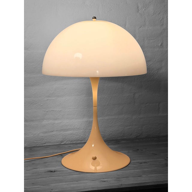 Large Panthella table lamp designed by Verner Panton for Louis Poulsen, Denmark. Type 23430, the original large-format...