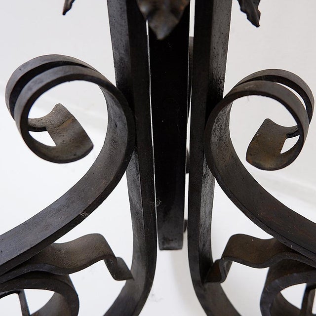 Large Italian Wrought-Iron Crown Candlestick, 1890s For Sale - Image 4 of 14