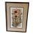1970s Antique Framed Signed Print of Pink Flower For Sale