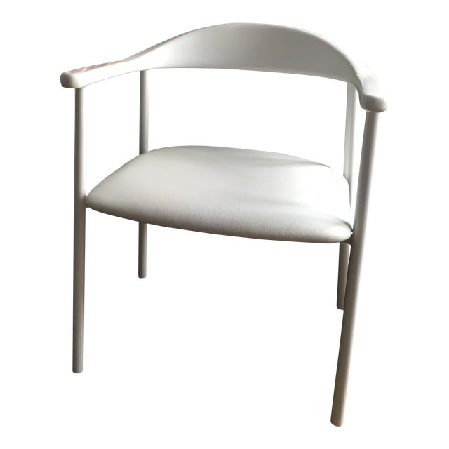 Cb2 Thea White Faux Leather Chair