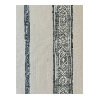 Carolina Irving Patmos Stripe 100% Linen Fabric 3 6/8 Yards For Sale