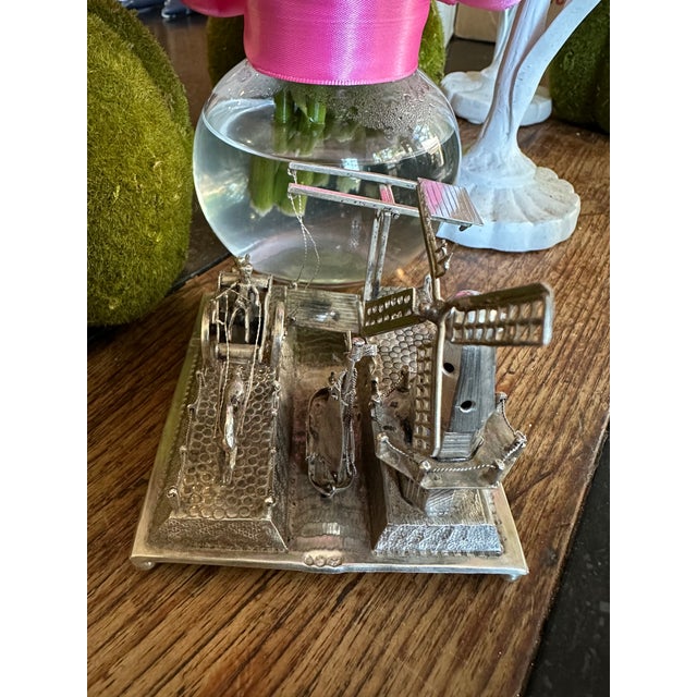 Metal 1920s Dutch Silver Mini Quay Scene For Sale - Image 7 of 11