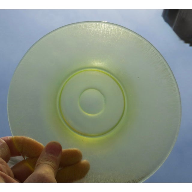 Early 20th Century Fenton Vaseline Stretch Glass For Sale - Image 5 of 7