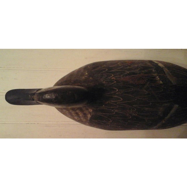 Antique American Folk Art Wooden Duck Decoy With Rare Swivel Head For Sale - Image 13 of 16