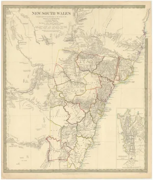 Detailed Map of New South Wales by Sduk, 1833