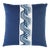 Schumacher The Twist Embroidered 18" Pillow in Marine For Sale