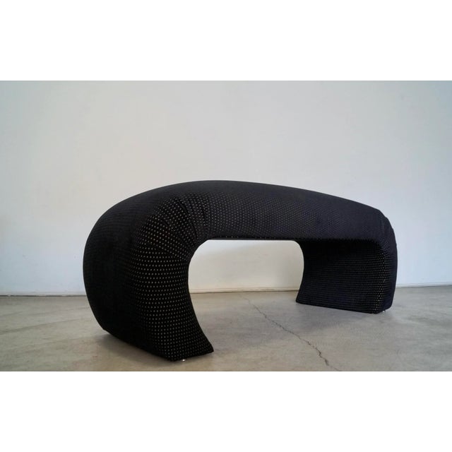 1970s 1970's Hollywood Regency Postmodern Scroll Bench For Sale - Image 5 of 13
