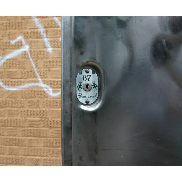 1950s 1950s Industrial Brushed Steel Brunswick Bowling Locker For Sale - Image 5 of 8