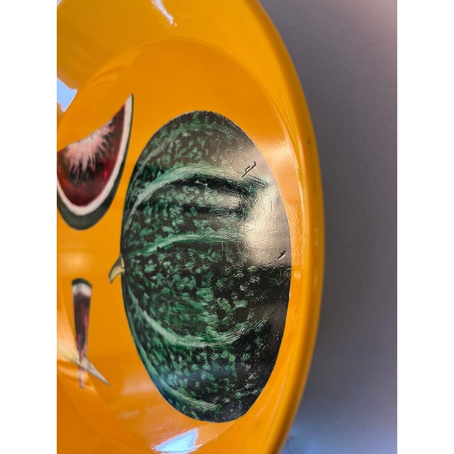 Gold Fornasetti Watermelon Oval Metal Tray For Sale - Image 8 of 10