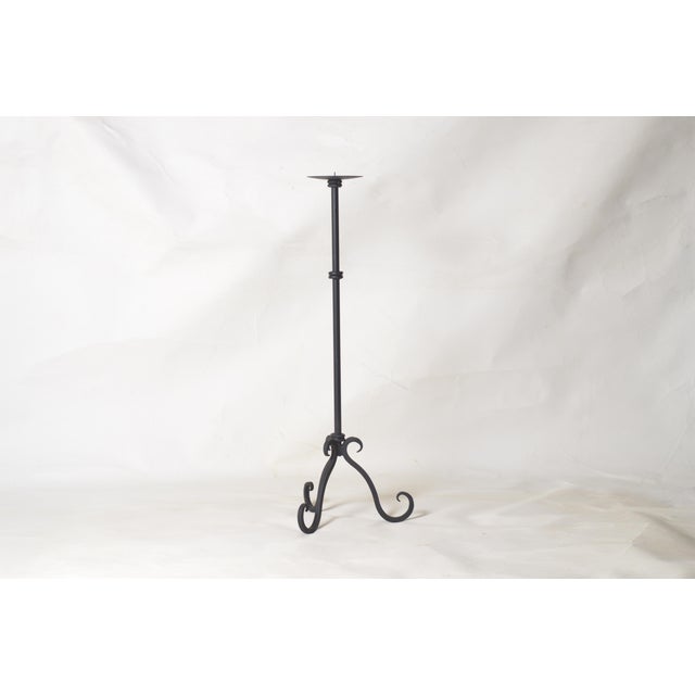 Metal Brutalist Iron Candlestick, 1950s For Sale - Image 7 of 7
