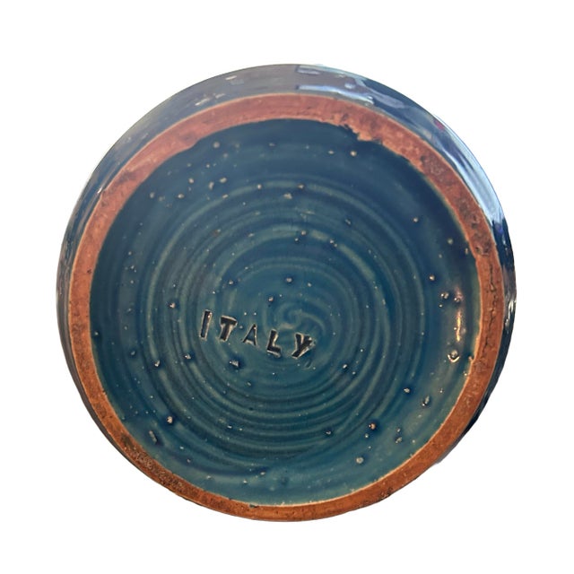 Royal Blue Aldo Londi for Bitossi Candy Jar With Top, and Cylindrical Vase From the ‘Liberte’ Collezione. For Sale - Image 8 of 8