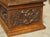 Brown 19th Century French Oak Table Coffret Box With Relief Trophy Carvings For Sale - Image 8 of 15