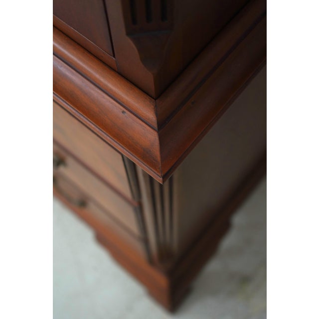Eldred Wheeler Cherry 2 Piece Armoire Linen Press For Sale - Image 11 of 18