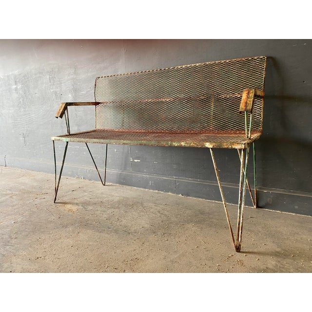1950s Belgian Iron Bench For Sale - Image 4 of 12