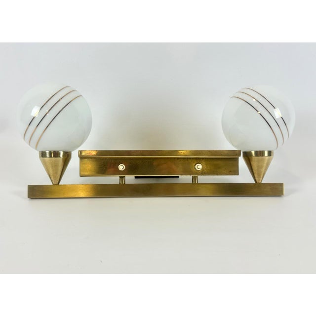 Art Deco Brass Wall Lamp, 1920s For Sale - Image 10 of 10