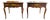 1986 Henredon Country French Walnut Side Tables Model 3201-42, a Pair For Sale