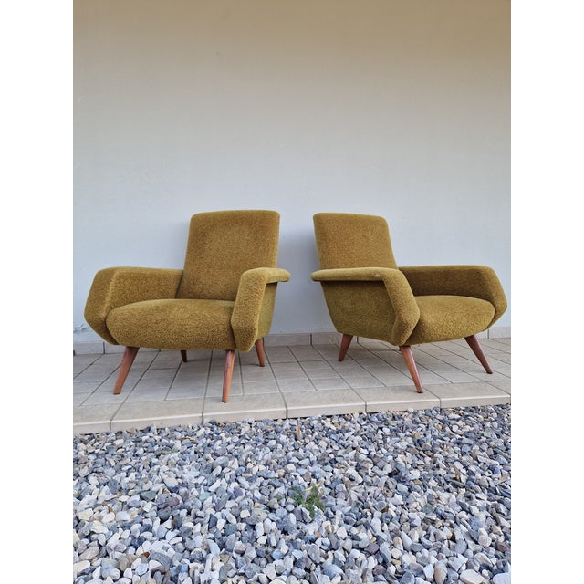 Wood Mid-Century Italian Armchairs, 1950s, Set of 2 For Sale - Image 7 of 11