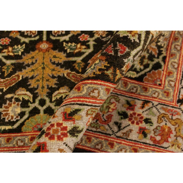 1990s Beautiful Brown/Tan Wool Rug - 4'3'' X 5'11'' For Sale - Image 5 of 10