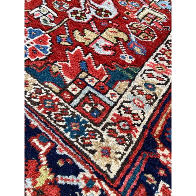 Red Antique Heriz Rug, 1890s For Sale - Image 8 of 18