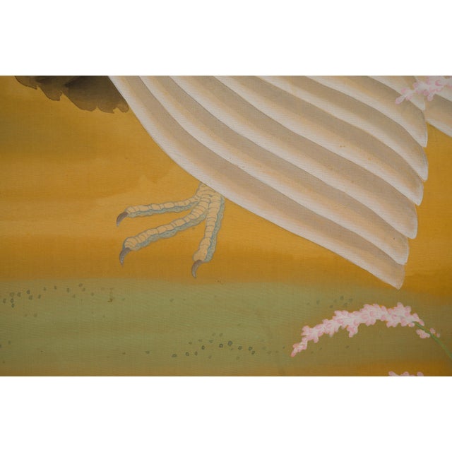 Japanese Meiji Two-Panel Screen With Tom Turkey and Hen, Signed Yoho, C. 1900 For Sale In New York - Image 6 of 15
