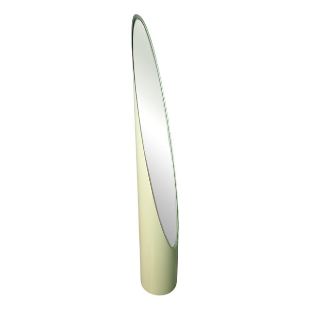 Floor Mirror in Light Pastel Green For Sale