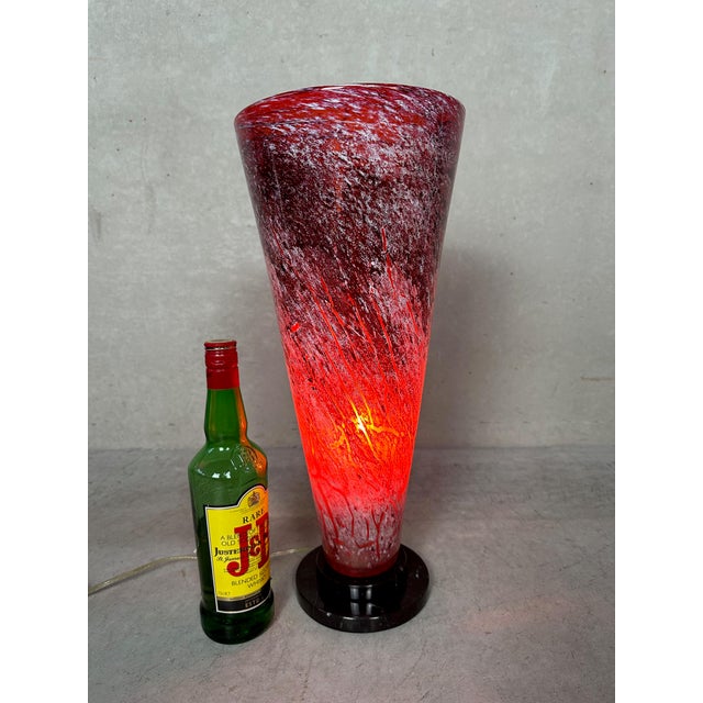 Art Deco Table Lamp in Glass For Sale - Image 9 of 10