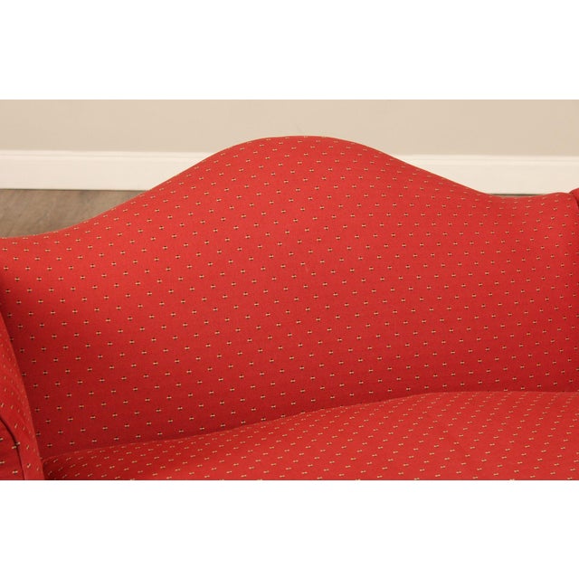Wood Georgian Style Upholstered Mahogany Loveseat For Sale - Image 7 of 18